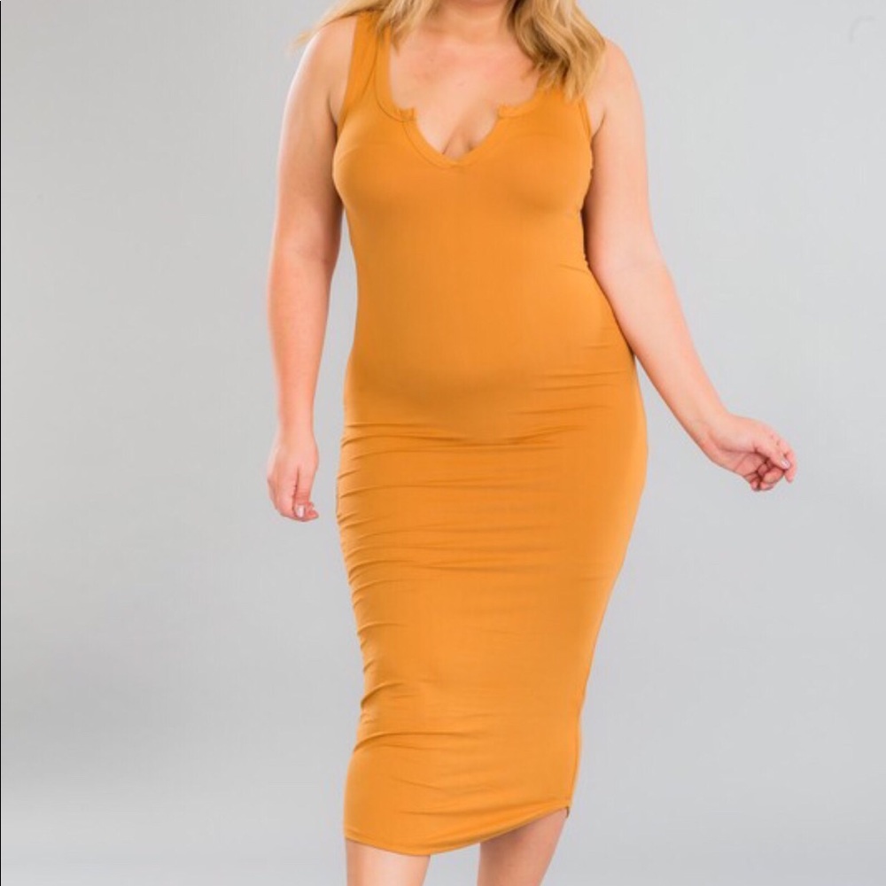 Split Neck Tank Dress